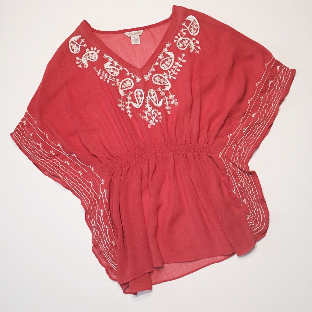 Fun & Flirt Sheer Orange Top